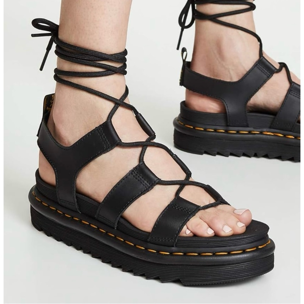 Dr. Martens Black Nartilla Gladiator Sandals